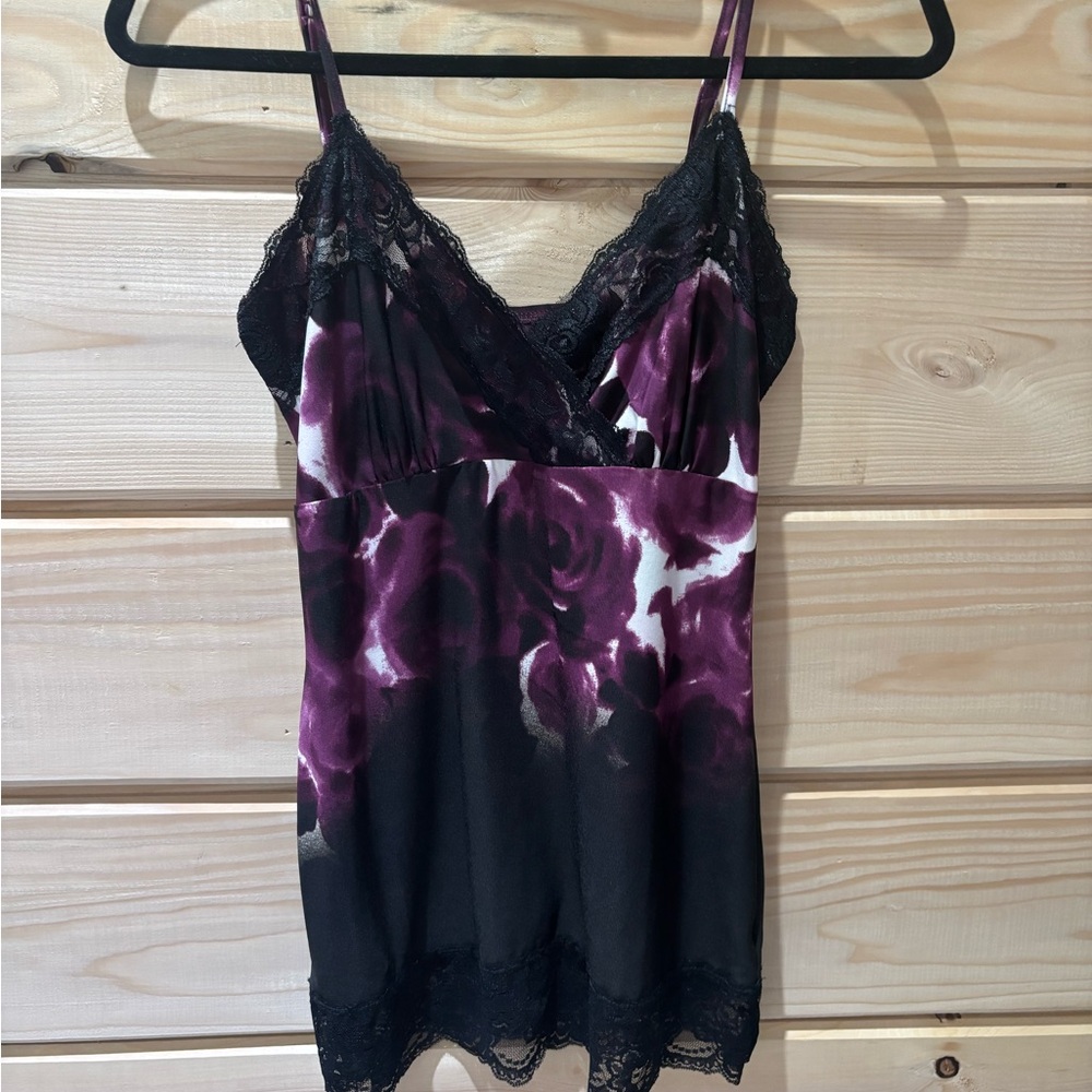 Studio Y Purple and White Tie-Dye Top